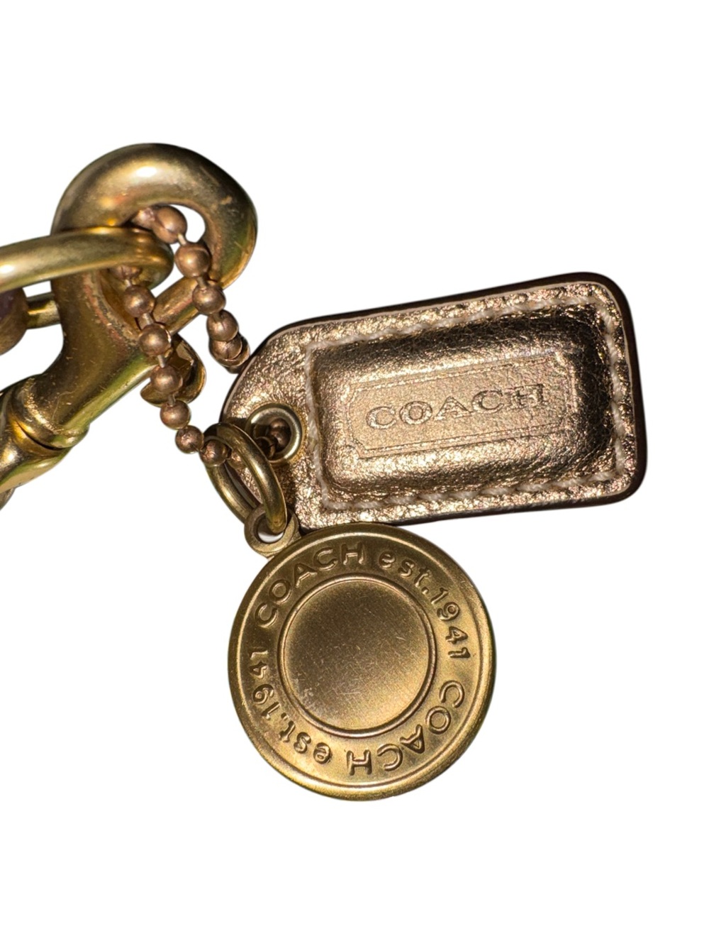 Coach Y2K 2008 Legacy Mini Turnlock Bag Satin & Metallic Gold Leather 41758 - Picture 7 of 11